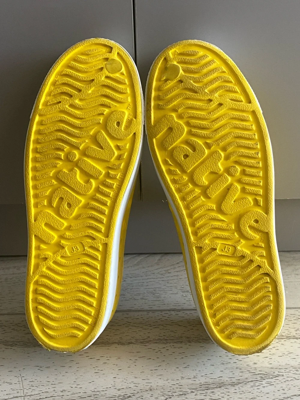 Native Big Kids Classic Jefferson Waterproof Slip On Shoes In Crayola Yellow